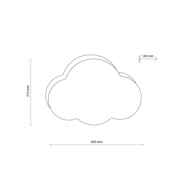 Sieninis šviestuvas CLOUD  10006