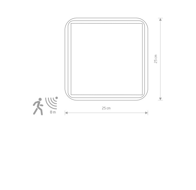 Lubinis šviestuvas TAHOE SENSOR 10040