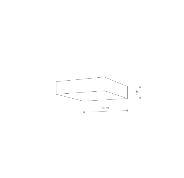 Lubinis šviestuvas LID SQUARE LED 25W 10434