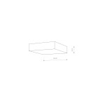Lubinis šviestuvas LID SQUARE LED 25W 10434