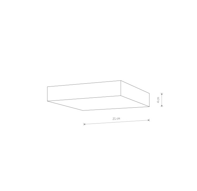 Lubinis šviestuvas LID SQUARE LED 35W 10435