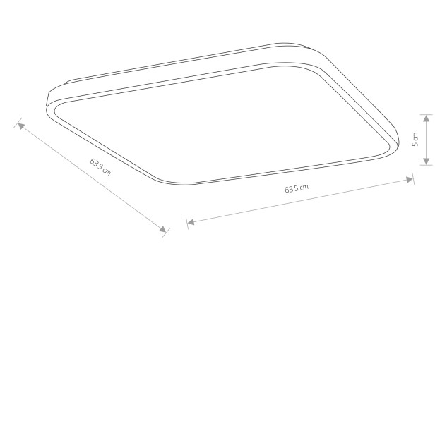 Lubinis šviestuvas AGNES SQUARE LED PRO 10994 Lubinis šviestuvas AGNES SQUARE LED PRO 10994