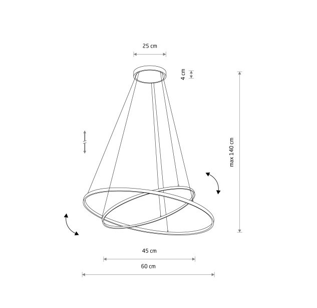 Pakabinamas šviestuvas CIRCOLO POWER LED 11646