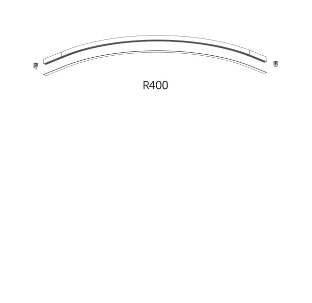 Lubinis šviestuvas NANO - LVM CURVE TRACK R400 11737
