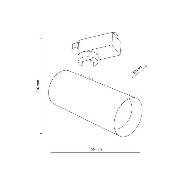 Bėginė apšvietimo sistema(vienfazė) šviestuvas TRACER 2700/4000/6000K 18178