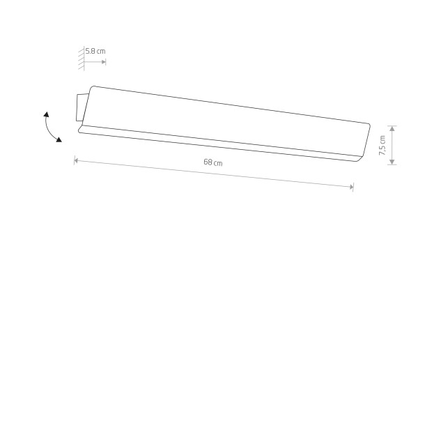 Sieninis šviestuvas WING LED 7550 Sieninis šviestuvas WING LED 7550