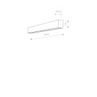 Sieninis šviestuvas STRAIGHT WALL LED S 7596