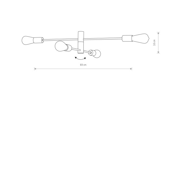 Lubinis šviestuvas ROTOR 7936 Lubinis šviestuvas ROTOR 7936