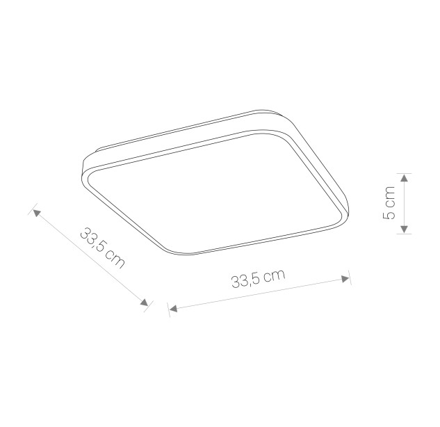 Lubinis šviestuvas AGNES SQUARE LED 8138