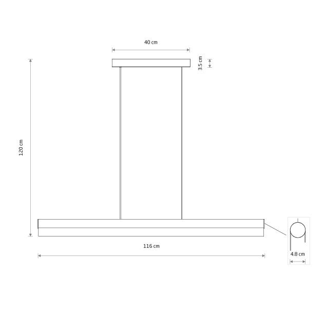 Biuro ir darbo kambario šviestuvas CL Q LED PRO 8251 Biuro ir darbo kambario šviestuvas CL Q LED PRO 8251