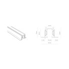 Įleidžiamas bėgelis CTLS RECESSED TRACK 3 CIRCUIT 2M 8694