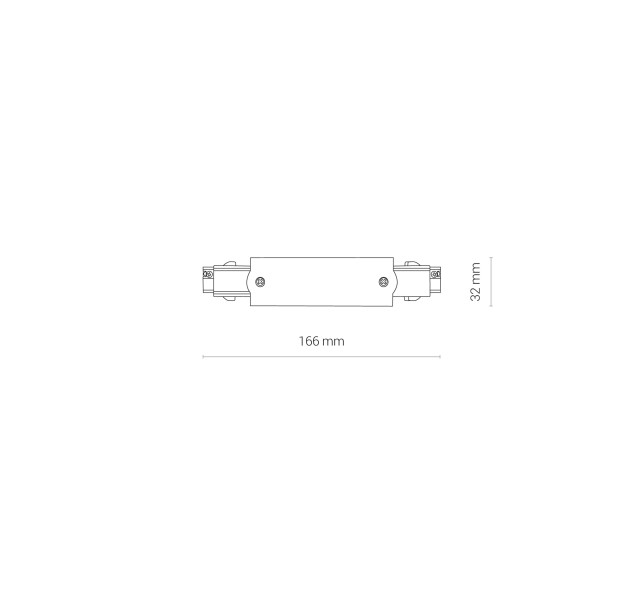 Šviestuvo priedas CTLS POWER STRAIGHT CONNECTOR 8708 Šviestuvo priedas CTLS POWER STRAIGHT CONNECTOR 8708