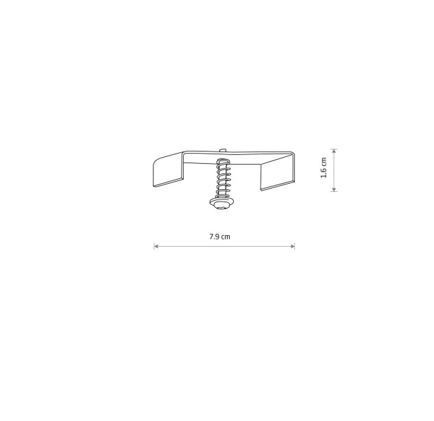 Bėgelio tvirtinimo detalė PROFILE RECESSED FIXING SET 8805