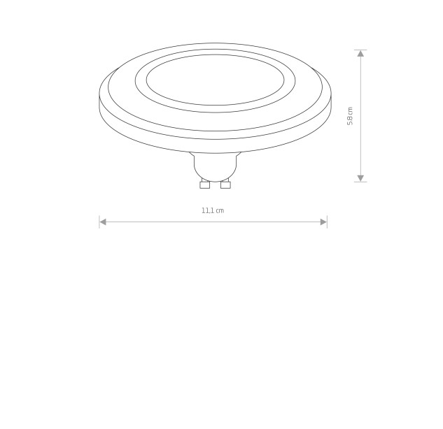 REFLECTOR LENS LED, GU10, ES111, 9W 9213 REFLECTOR LENS LED, GU10, ES111, 9W 9213