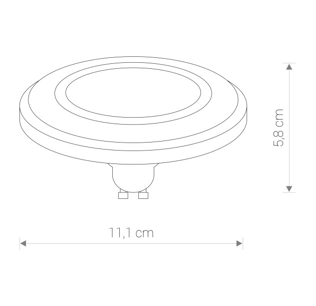 REFLECTOR LENS LED, GU10, ES111, 9W 9343 REFLECTOR LENS LED, GU10, ES111, 9W 9343