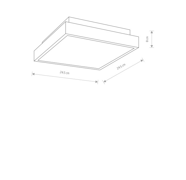 Lubinis šviestuvas BASSA LED 9500 Lubinis šviestuvas BASSA LED 9500