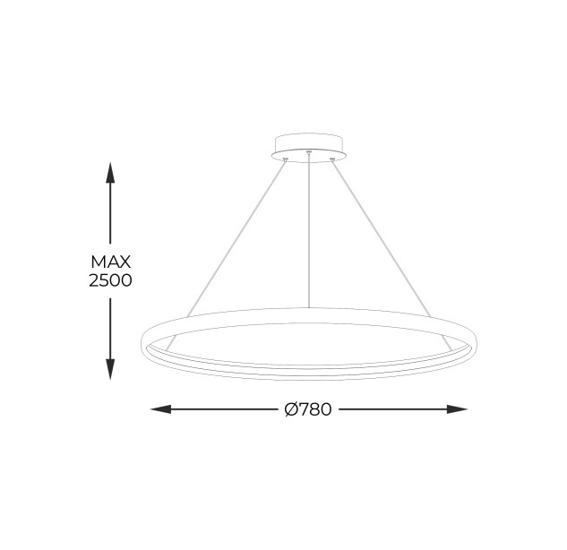 LA0716/1-WH CIRCLE LAMPA WISZĄCA FI 780MM DŁ. LINEK H2,5M LA0716/1-WH CIRCLE LAMPA WISZĄCA FI 780MM DŁ. LINEK H2,5M