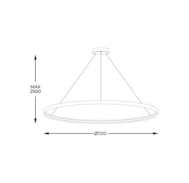 LA0717/1-WH CIRCLE LAMPA WISZĄCA FI 1100MM DŁ. LINEK H2,5M LA0717/1-WH CIRCLE LAMPA WISZĄCA FI 1100MM DŁ. LINEK H2,5M