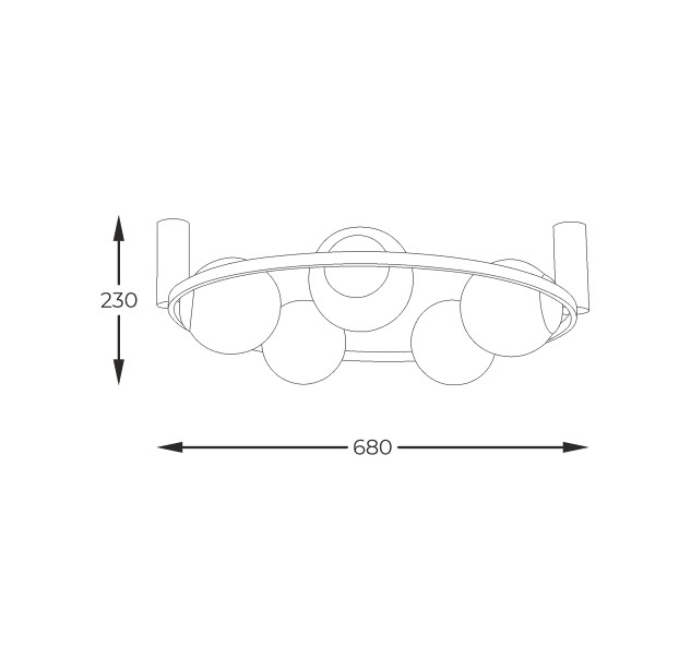5009 ORBIT 5 LAMPA SUFITOWA 5009 ORBIT 5 LAMPA SUFITOWA