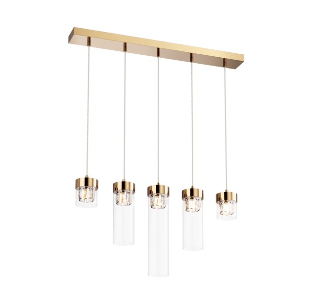 P0389-05E-F7AC GEM LAMPA WISZĄCA ZŁOTA/GOLD