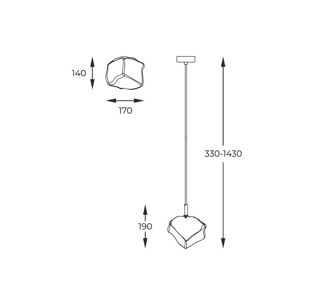 P0488-01F-U8AC ROCK LAMPA WISZĄCA P0488-01F-U8AC ROCK LAMPA WISZĄCA