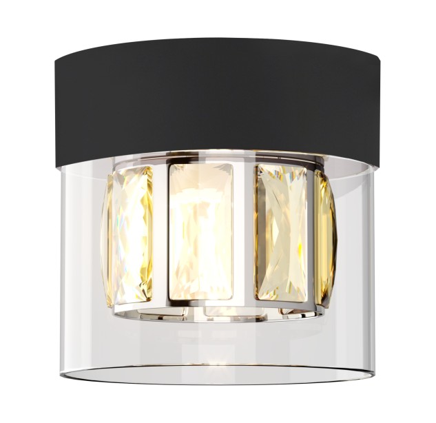 C0389-01A-P7AC GEM LAMPA SUFITOWA CZARNY MAT/MATT BLACK