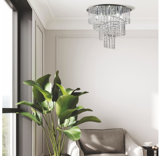 19154L TERRE LAMPA SUFITOWA CHROME