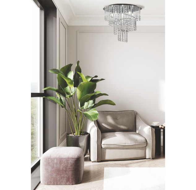 19154L TERRE LAMPA SUFITOWA CHROME