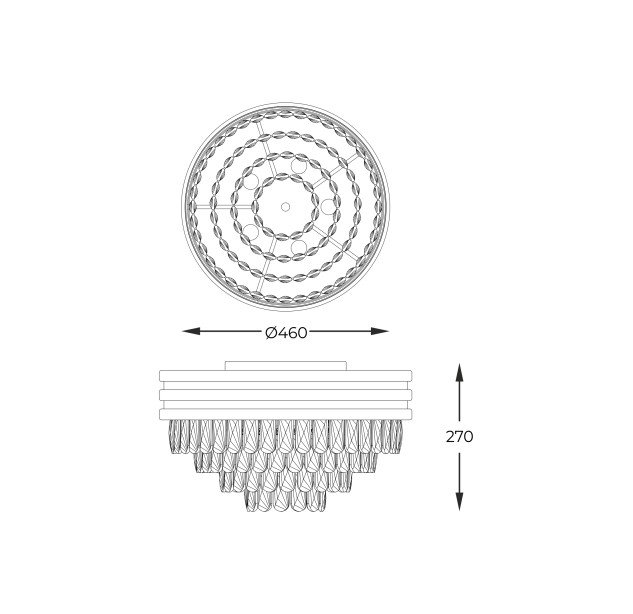 C0525-05A-V6B5 NAICA LAMPA SUFITOWA ZŁOTA/GOLD C0525-05A-V6B5 NAICA LAMPA SUFITOWA ZŁOTA/GOLD