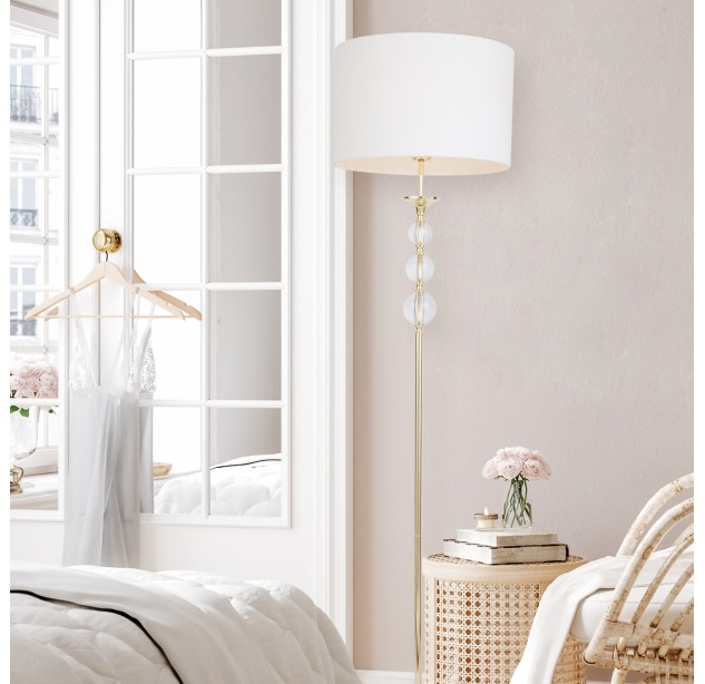 RLL93163-1GW REA II LAMPA PODŁOGOWA ZŁOTO-BIAŁA/GOLD-WHITE