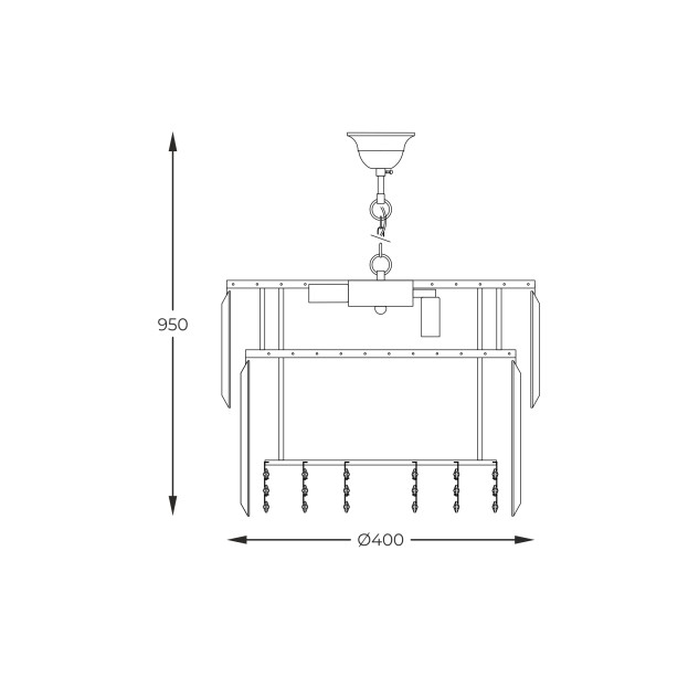19101/8 CAMILLE GOLD PENDANT LAMP 19101/8 CAMILLE GOLD PENDANT LAMP