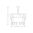 19101/8 CAMILLE GOLD PENDANT LAMP 19101/8 CAMILLE GOLD PENDANT LAMP