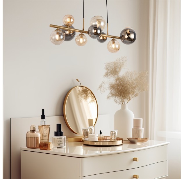 MD5918-10-EGN VILLA LAMPA WISZĄCA ZŁOTA/GOLD MD5918-10-EGN VILLA LAMPA WISZĄCA ZŁOTA/GOLD