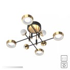 MX7170-8-3BGT LARA LAMPA SUFITOWA CZARNO-ZŁOTA/BLACK-GOLD MX7170-8-3BGT LARA LAMPA SUFITOWA CZARNO-ZŁOTA/BLACK-GOLD