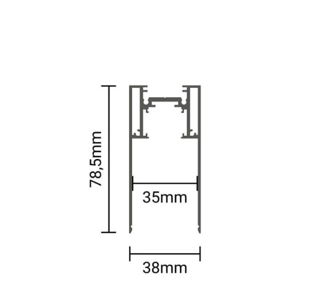 Magnetinis bėgelis S35 1m 5350