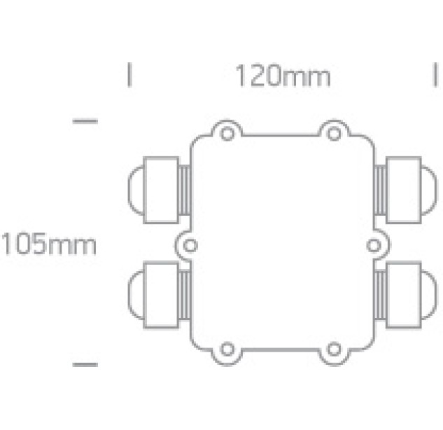 Šviestuvų priedas IP67 0800C Šviestuvų priedas IP67 0800C