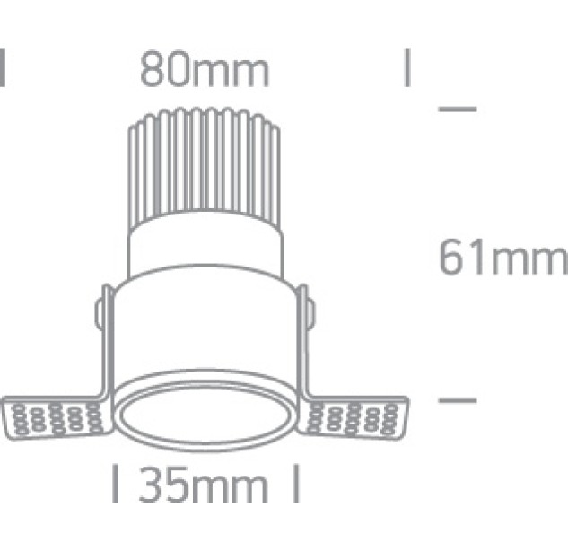 Įleidžiamas LED šviestuvas 3W 3000K 10103BTR/BS/W