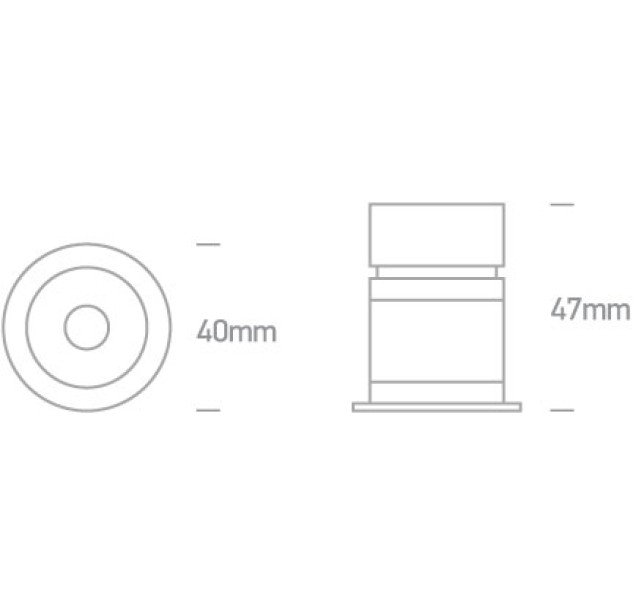 Įleidžiamas LED šviestuvas 3W 3000K 10103H/B/W Įleidžiamas LED šviestuvas 3W 3000K 10103H/B/W