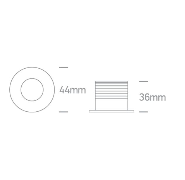 Įleidžiamas LED šviestuvas 3W 3000K 10103LB/B/W Įleidžiamas LED šviestuvas 3W 3000K 10103LB/B/W
