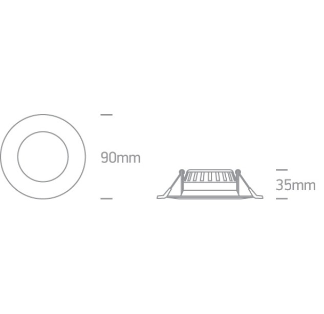 Įleidžiamas LED šviestuvas 3W CCT 10103T/W/V Įleidžiamas LED šviestuvas 3W CCT 10103T/W/V