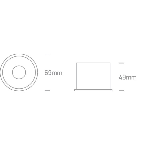 Įleidžiamas šviestuvas 10W GU10 10105AD/W/B Įleidžiamas šviestuvas 10W GU10 10105AD/W/B