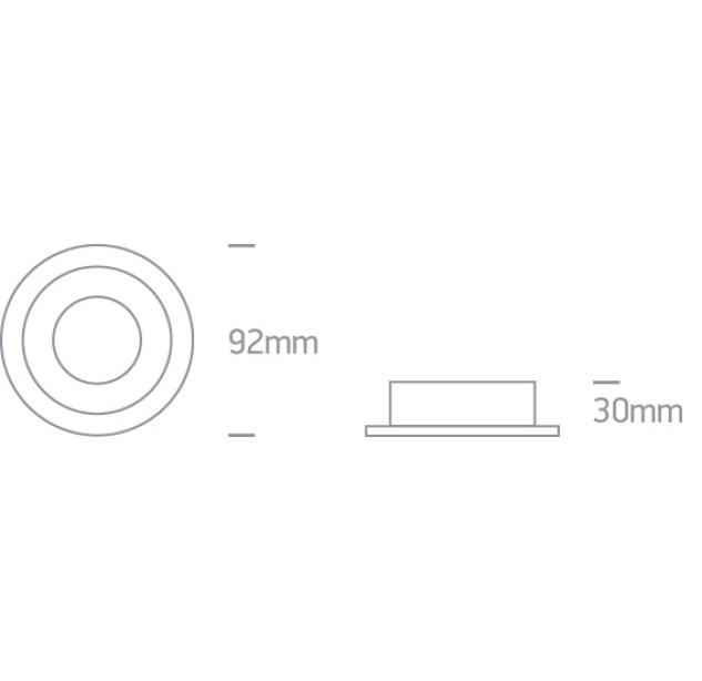 Įleidžiamas šviestuvas 10W GU10 10105ALG/W