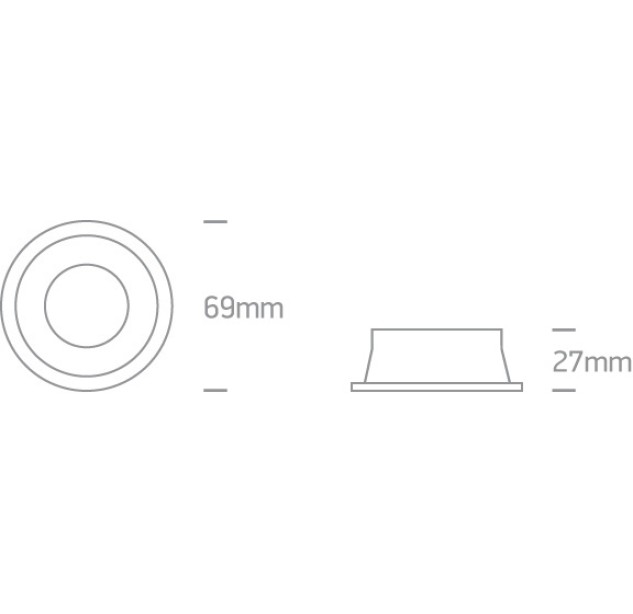 Įleidžiamas šviestuvas 10W GU10 10105D1/W