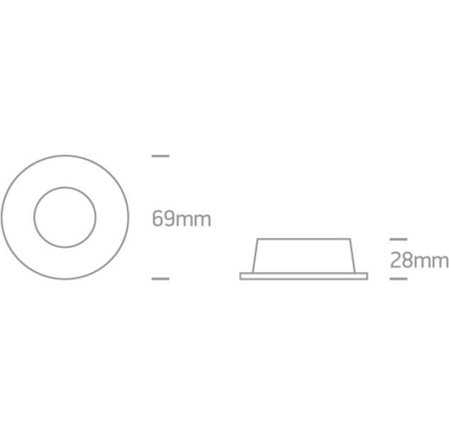 Įleidžiamas šviestuvas 10W GU10 10105D2/B Įleidžiamas šviestuvas 10W GU10 10105D2/B