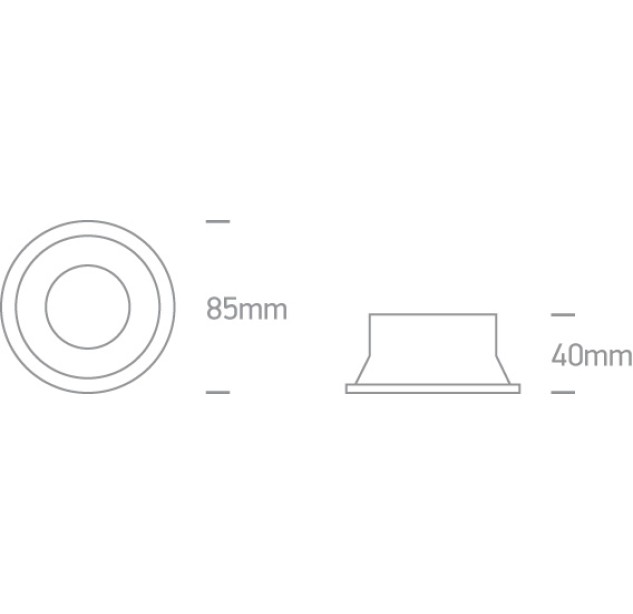 Įleidžiamas šviestuvas 10W GU10 10105D4/W
