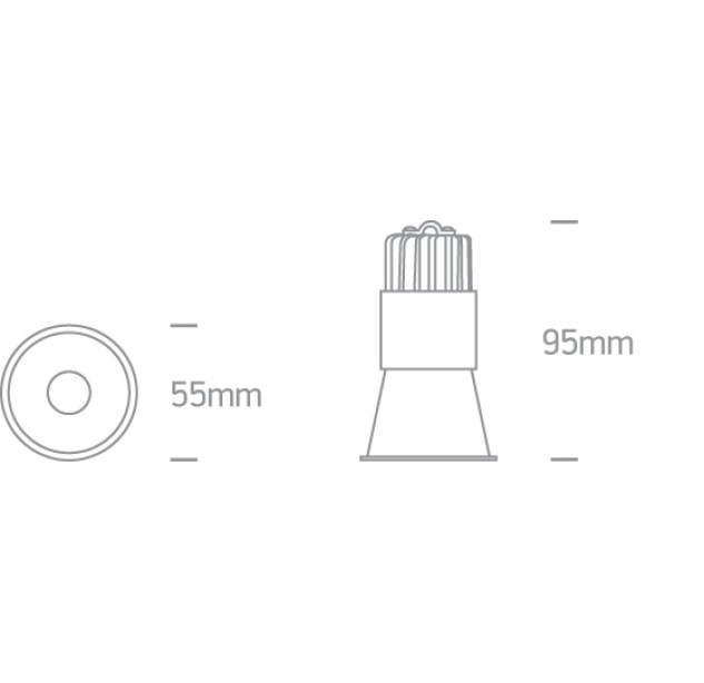 Įleidžiamas LED šviestuvas 5W 3000K 10105FD/B/W