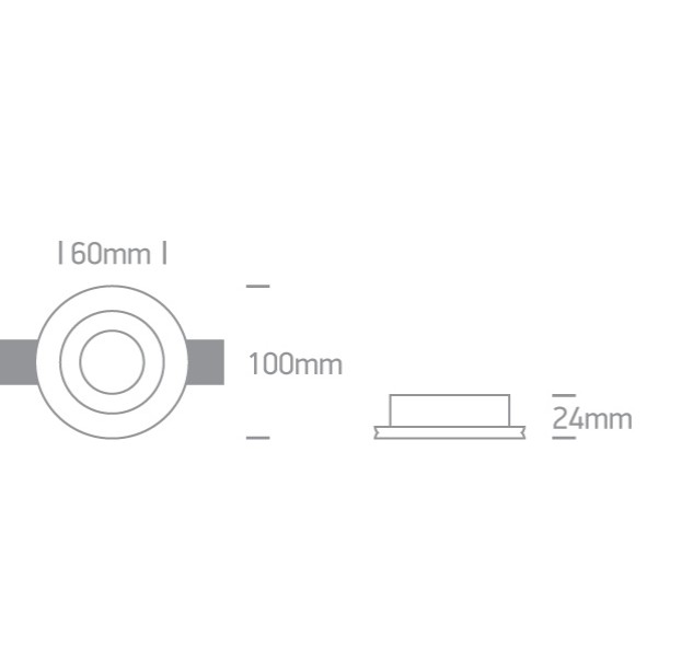 Įleidžiamas šviestuvas 10W GU10 10105GT1 Įleidžiamas šviestuvas 10W GU10 10105GT1