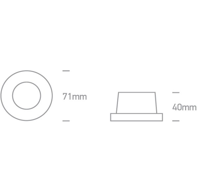 Įleidžiamas šviestuvas 10W GU10 10105H/BS