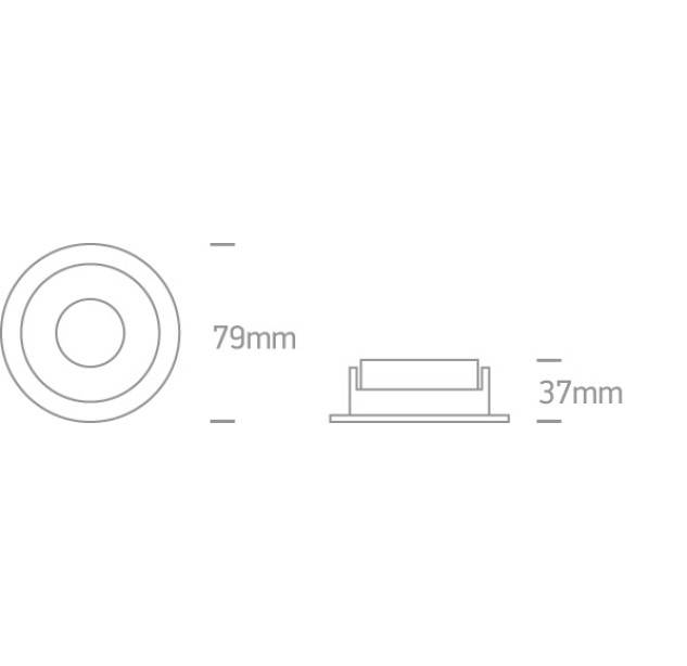 Įleidžiamas šviestuvas 10W GU10 10105M/B/CU