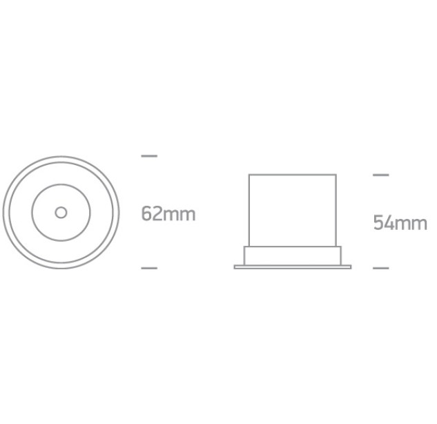 Įleidžiamas LED šviestuvas 6W 3000K 10106DC/B/W